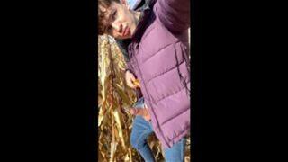 Risky! Horny Boy Can't Wait Anymore & JERKING BIG DICK OUTDOOR