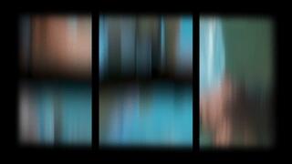 Floating in the Clouds--psychedelic bikini underwater from the pool floor