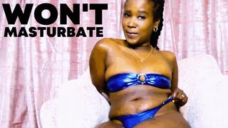Rude Cam Girl Won't Masturbate for You - A small penis humiliation scene featuring: chastity, SPH, verbal humiliation, femdom POV, and ebony female domination - 720 MP4