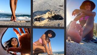 A day at the beach with my tiny little person - Giantess Enola - 4K