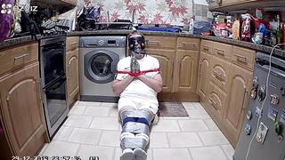 Duct taped and roped up man used by femdom- BBW domination,BBW bondage,tape bondage,amateur,male bondage,taped up,duct tape,man in bondage,bound and gagged man,soccer kit,socks,gay bondage,footballer,man tied up,toothbrush,feet tickling,