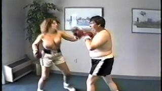 Punched Out, Knocked Down, Smothered In Big Tits-Dawn vs Mike