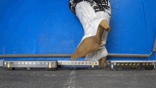 CC - Toy wagon crushed under cowgirl boots