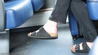 candid shoe fetish, feet in brinkestock, feel them near