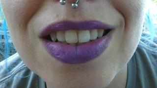 Purple Lipstick Lips Smoke Big Clouds