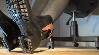 Squished under her rough rubber boots soles - Cam 1