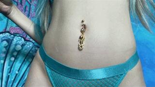 Belly Button Fingering | Seahorse Belly Ring (HD) WMV