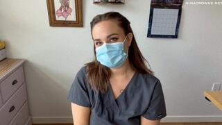 Nurse Wears Gas Mask & Cums with You