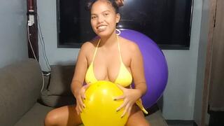 SEXY Juju Teases And Nail Pops ALL Your Balloons