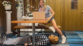 Ms Caroline Visits Femdom Latte Coffee Shop