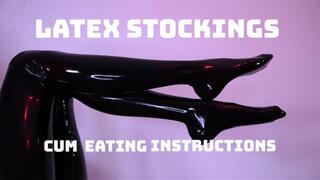 Latex Stockings CEI - Shiny Rubber Fetish Jerk Off Instructions by Goddess Kyaa - 4K MP4