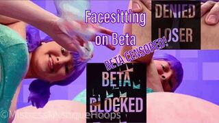 Facesitting on Beta - Beta Censored Ass Worship Femdom POV Tease & Denial with Mistress Mystique - MP4