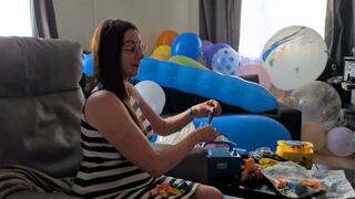 Sophie inflate to pop Unique 14 with electric pump