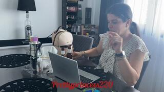 Secretary is burping loud and farting a lot