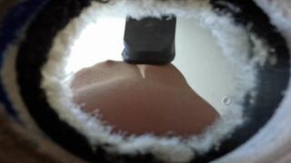 POV Under the Pedal Cranking Suntan Nylons