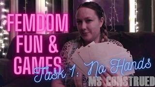 Ms Construed's Femdom Fun and Games: Task 1 - The Ultimate Humiliation Challenge ~ Femdom Verbal Humiliation JOI Task ~ 1080p HD