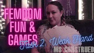 Ms Construed's Femdom Fun and Games: Task 2 - 3 Min Humiliation Challenge ~ Femdom Verbal Humiliation JOI Task ~ 1080p HD