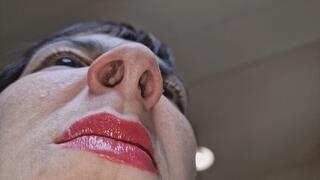 Nostrils flaring deep breathing