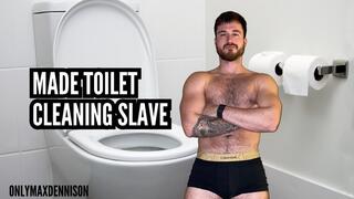 Gay Toilet cleaning slave