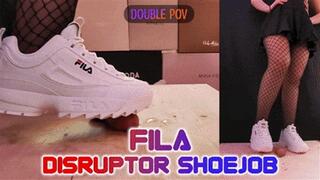 Fila Disruptor Shoejob, Cock Trample and Stomp with TamyStarly - (Double Version) Ballbusting, Heeljob, Femdom, Shoejob, Ball Stomping, Foot Fetish Domination, Footjob, Cock Board, Crush, Trampling