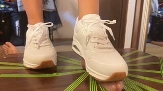 Mistress Monica new sneakers sketchers uno white shoejob