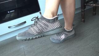 Victoria wiggling toes in skinny sneakers 2TW