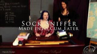 Sock Sniffer Made into Cum Eater