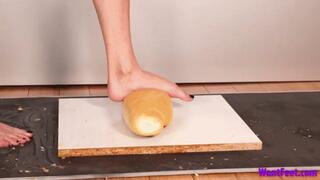 Vivian Barefoot Bread Crushing - 4K MP4