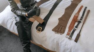 WIDE LEATHER BELT FETISH (720P)
