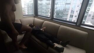 gassy black man ties up and humiliates his face fart slave