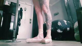Goth Ballerina Pointe Shoes with Diosa Ariana