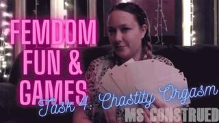 Ms Construed's Femdom Fun and Games: Task 4 - Chastity ~ Submissive Beta Male Chastity Challenge ~ 1080p HD