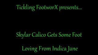 Skylar Calico Gets Some Foot Loving From Indica Jane
