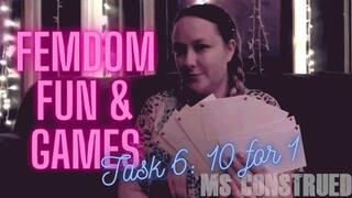 Ms Construed's Femdom Fun and Games: Task 6 - $10 for 1 ~ HumanATM Paypig Masturbation Game ~ 480p SD