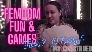 Ms Construed's Femdom Fun and Games: Task 7 - $10 Every 5 ~ Paypig HumanATM Femdom JOI Task ~ 480p SD