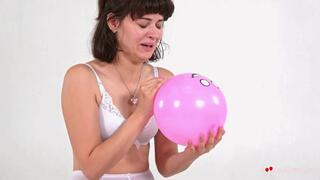 Petra tries to inflate the balloon but fails (FullHD)