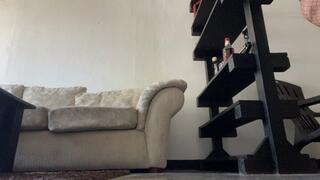 Leg Goddess Mia Soles on fishnets and black sandals