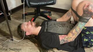 Tied slave as My footstool