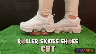 Roller Skates Shoes Cock Crush, CBT and Ballbusting with TamyStarly - (Close Version) Heeljob, Femdom, Shoejob, Ball Stomping, Foot Fetish Domination, Footjob, Cock Board, Crush, Trampling