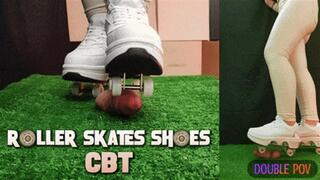Roller Skates Shoes Cock Crush, CBT and Ballbusting with TamyStarly - (Double Version) Heeljob, Femdom, Shoejob, Ball Stomping, Foot Fetish Domination, Footjob, Cock Board, Crush, Trampling
