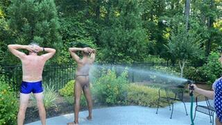 Hosed Off And A Wet Bottom Spanking (WMV HD)