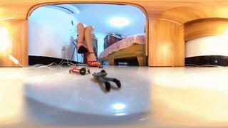 MINGYU office desk trampling 3 slaves 360VR MP4