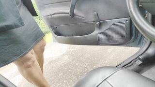 Diana Senior sexy pedal pumping red nails and high heel sandals