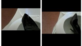 SEXY HEELS ARE JUST SHOES UNTIL I FILL THEM WITH URINE AND almost FLUSH THEM