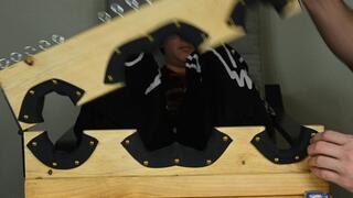 Foot worship in stocks with Dylan (4k)