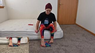 Dylan spells a message with their feet (1080)