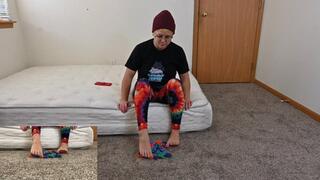 Dylan spells a message with their feet (720)