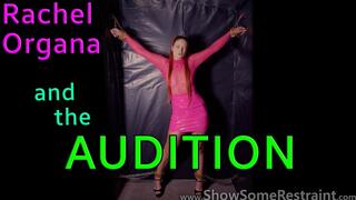Rachel Organa and the AUDITION - Leather Restraints, chains and VIBE orgasm