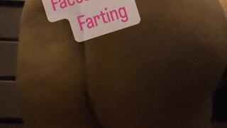 Sexy, hot brunette woman with big juicy ass sitting on your face, farting and talking about smell!