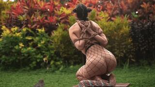 Bondage | Pet play in exotic garden | FHD High Quality